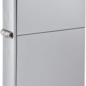 Vintage High Polish Chrome with Slashes Pocket Lighter